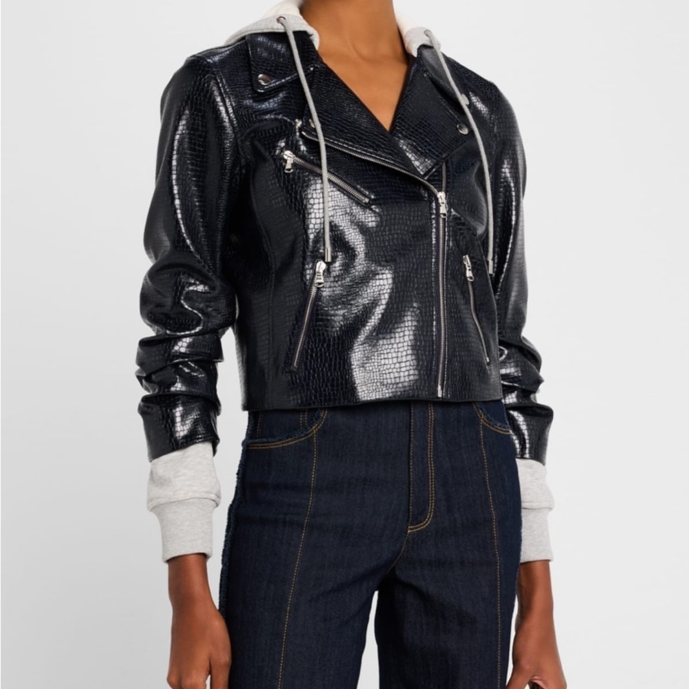 Cinq a Sept
Evie Combo Vegan Leather Moto Jacket size Small